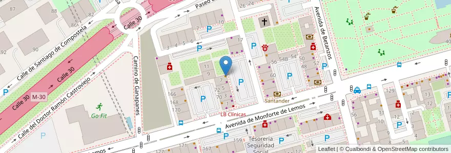 Mapa de ubicacion de Bodegas Sanz en Spagna, Comunidad De Madrid, Comunidad De Madrid, Área Metropolitana De Madrid Y Corredor Del Henares, Madrid.