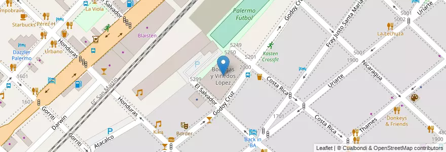 Mapa de ubicacion de Bodegas y Viñedos López, Palermo en Argentina, Ciudad Autónoma De Buenos Aires, Buenos Aires.