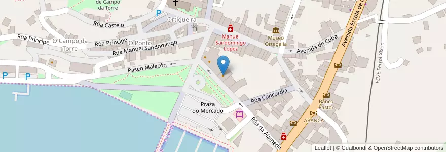 Mapa de ubicacion de Bodegón 90 en Spagna, Galizia, A Coruña, Ortegal.
