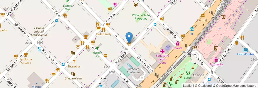 Mapa de ubicacion de Bodegón Oviedo, Palermo en アルゼンチン, Ciudad Autónoma De Buenos Aires, ブエノスアイレス, Comuna 14.