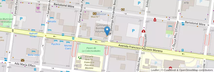 Mapa de ubicacion de Bodegon Patagónico en آرژانتین, شیلی, استان ریو نگرو، آرژانتین, Departamento Bariloche, Municipio De San Carlos De Bariloche, San Carlos De Bariloche.