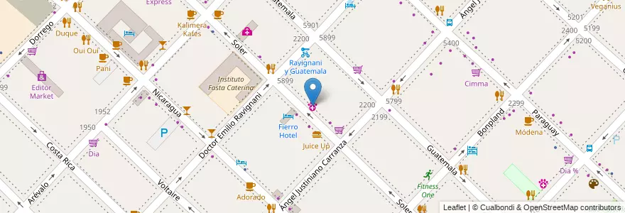 Mapa de ubicacion de Boery, Palermo en 阿根廷, Ciudad Autónoma De Buenos Aires, 布宜诺斯艾利斯, Comuna 14.