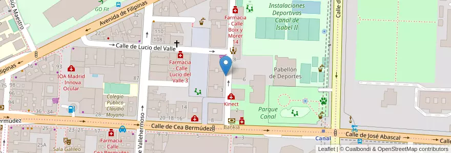 Mapa de ubicacion de BOIX Y MORER, CALLE, DE,5 en Espagne, Communauté De Madrid, Communauté De Madrid, Área Metropolitana De Madrid Y Corredor Del Henares, Madrid.