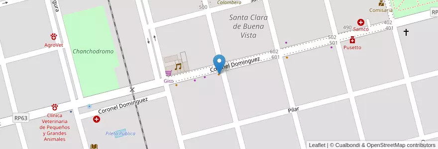 Mapa de ubicacion de Bok2 Resto Pub en الأرجنتين, سانتا في, Departamento Las Colonias, Municipio De Santa Clara De Buena Vista.