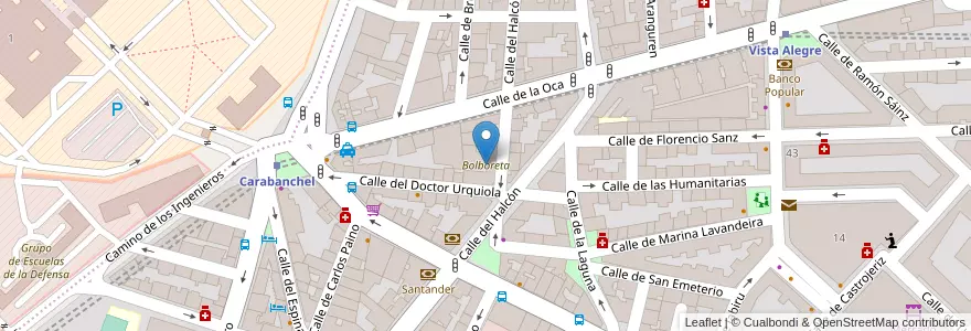 Mapa de ubicacion de Bolboreta en Испания, Мадрид, Мадрид, Área Metropolitana De Madrid Y Corredor Del Henares, Мадрид.