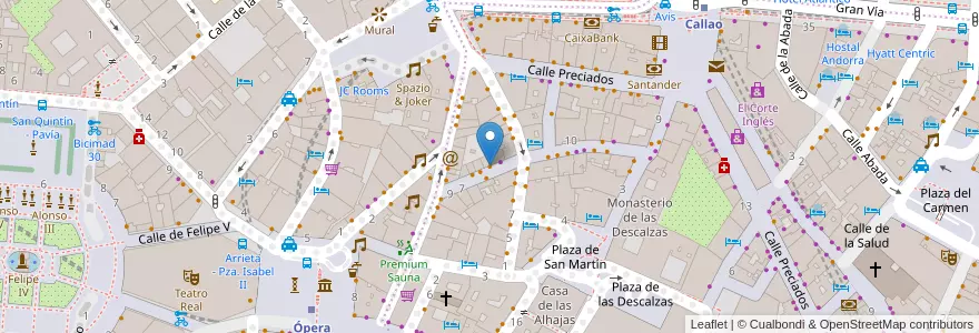 Mapa de ubicacion de Bolero Meatballs en Испания, Мадрид, Мадрид, Área Metropolitana De Madrid Y Corredor Del Henares, Мадрид.