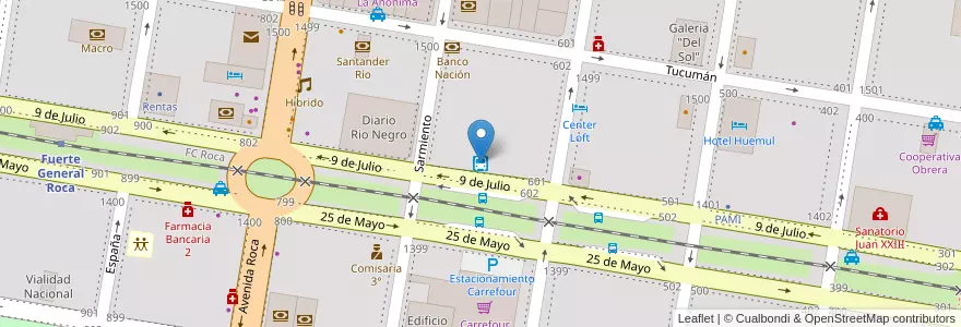 Mapa de ubicacion de Boletería Ko-Ko en الأرجنتين, ريو نيغرو, General Roca, Departamento General Roca, General Roca.
