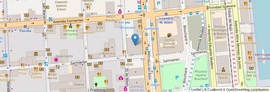 Mapa de ubicacion de Bolsa de Comercio de Buenos Aires, San Nicolas en الأرجنتين, Ciudad Autónoma De Buenos Aires, Comuna 1, Buenos Aires.