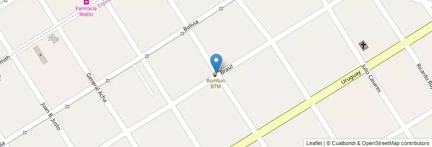 Mapa de ubicacion de Bombas BTM en 아르헨티나, 부에노스아이레스주, Partido De Quilmes, Quilmes, Ezpeleta.