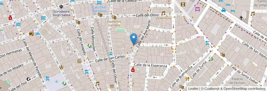 Mapa de ubicacion de Bombay Palace en Испания, Мадрид, Мадрид, Área Metropolitana De Madrid Y Corredor Del Henares, Мадрид.