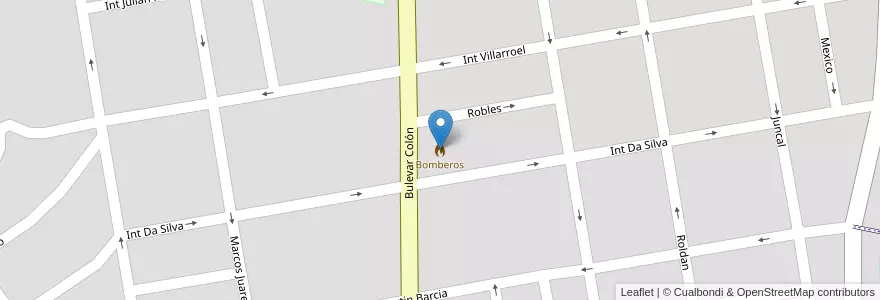 Mapa de ubicacion de Bomberos en 아르헨티나, Córdoba, Departamento Unión, Pedanía Bell Ville, Municipio De Bell Ville, Bell Ville.