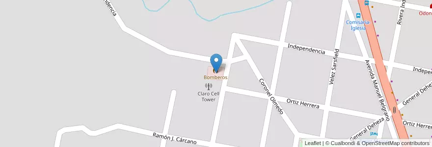 Mapa de ubicacion de Bomberos en 阿根廷, Córdoba, Departamento Punilla, Pedanía Rosario, Municipio De Bialet Massé, Bialet Massé.