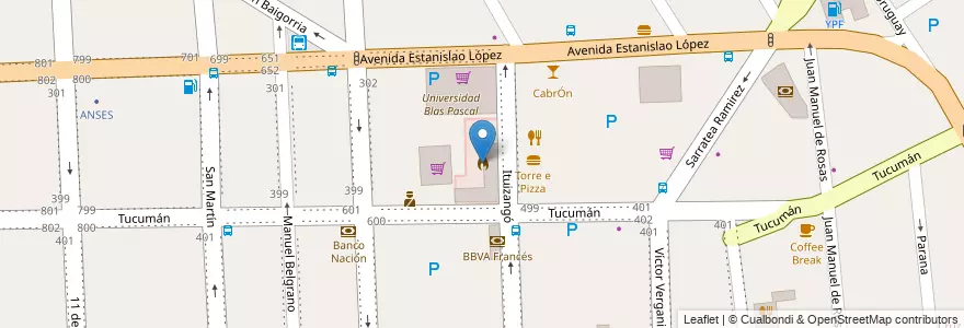 Mapa de ubicacion de Bomberos Voluntarios en 아르헨티나, 부에노스아이레스주, Partido Del Pilar, Pilar.
