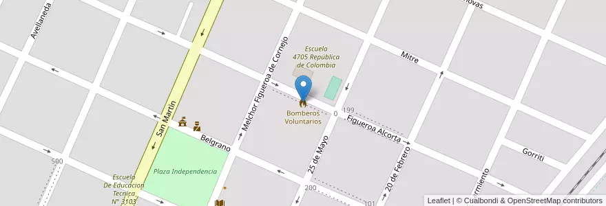 Mapa de ubicacion de Bomberos Voluntarios en Argentinië, Salta, Rosario De La Frontera, Municipio De Rosario De La Frontera, Rosario De La Frontera.