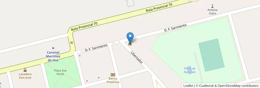 Mapa de ubicacion de Bomberos Voluntarios en 아르헨티나, 부에노스아이레스주, Partido De Lincoln.