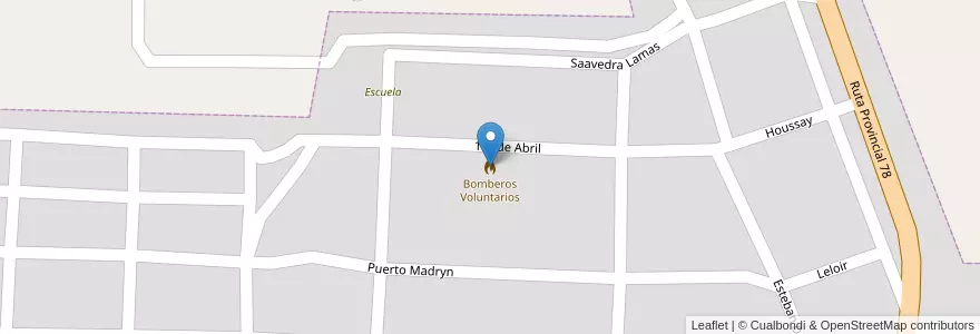 Mapa de ubicacion de Bomberos Voluntarios en الأرجنتين, بوينس آيرس, Partido De Monte Hermoso, Monte Hermoso.