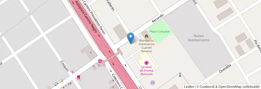 Mapa de ubicacion de Bomberos Voluntarios Cuartel Noveno en 아르헨티나, 부에노스아이레스주, Partido De Lomas De Zamora.