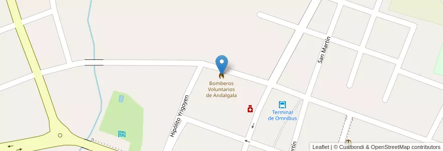 Mapa de ubicacion de Bomberos Voluntarios de Andalgala en الأرجنتين, Catamarca, Departamento Andalgalá, Municipio De Andalgalá, Andalgala.