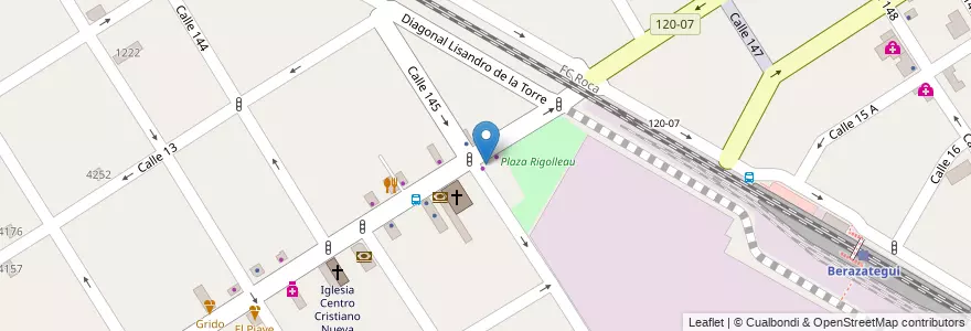 Mapa de ubicacion de Bomberos Voluntarios de Berazategui en Argentinien, Provinz Buenos Aires, Partido De Berazategui, Berazategui.