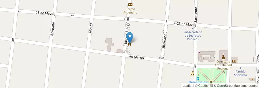 Mapa de ubicacion de Bomberos Voluntarios de Coronda en Argentine, Santa Fe, Departamento San Jerónimo, Municipio De Coronda.