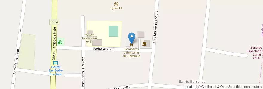 Mapa de ubicacion de Bomberos Voluntarios de Fiambala en Argentinië, Catamarca, Departamento Tinogasta, Municipio De Fiambalá, Fiambala.