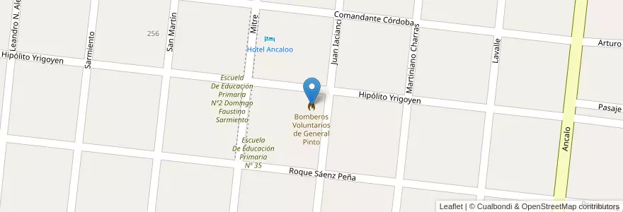 Mapa de ubicacion de Bomberos Voluntarios de General Pinto en Argentina, Buenos Aires, Partido De General Pinto.