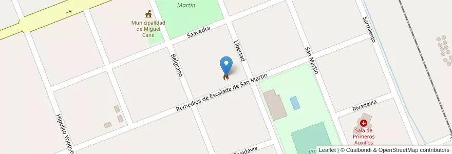 Mapa de ubicacion de Bomberos Voluntarios de Miguel Cané en Аргентина, Ла-Пампа, Departamento Quemú Quemú, Municipio De Miguel Cané, Miguel Cané.
