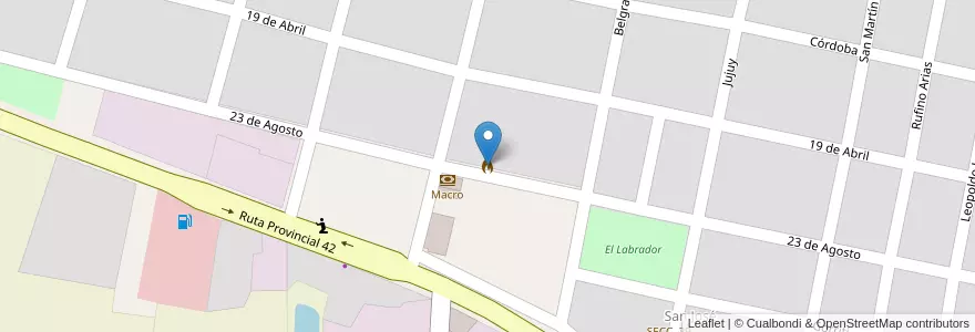 Mapa de ubicacion de Bomberos Voluntarios de Monterrico en Argentine, Jujuy, Departamento El Carmen, Municipio De Monterrico.