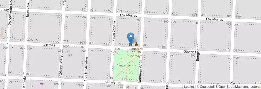 Mapa de ubicacion de Bomberos Voluntarios de Norberto de la Riestra en Argentina, Buenos Aires, Partido De Veinticinco De Mayo, Norberto De La Riestra.