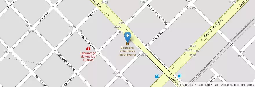 Mapa de ubicacion de Bomberos Voluntarios de Olavarría en Аргентина, Буэнос-Айрес, Partido De Olavarría, Olavarría.