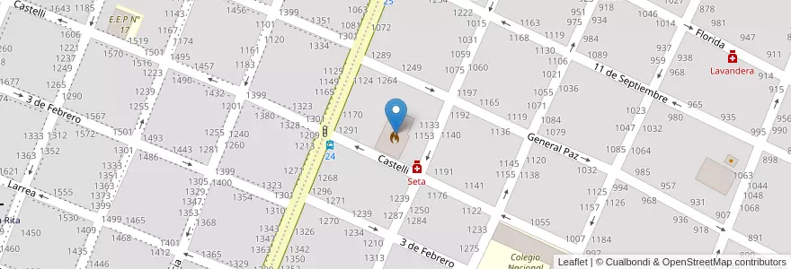 Mapa de ubicacion de Bomberos Voluntarios de Pergamino en Arjantin, Buenos Aires, Partido De Pergamino.