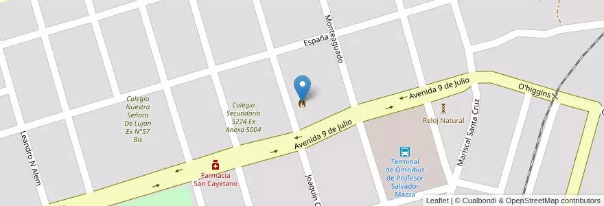 Mapa de ubicacion de Bomberos Voluntarios de Profesor Salvador Mazza en Argentina, Salta, General San Martín, Municipio De Profesor Salvador Mazza, Profesor Salvador Mazza.