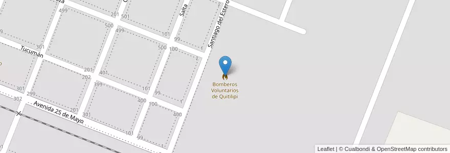 Mapa de ubicacion de Bomberos Voluntarios de Quitilipi en アルゼンチン, チャコ州, Departamento Quitilipi, Municipio De Quitilipi, Quitilipi.