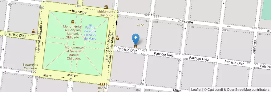 Mapa de ubicacion de Bomberos Voluntarios de Reconquista en الأرجنتين, سانتا في, Departamento General Obligado, Municipio De Reconquista, Reconquista.