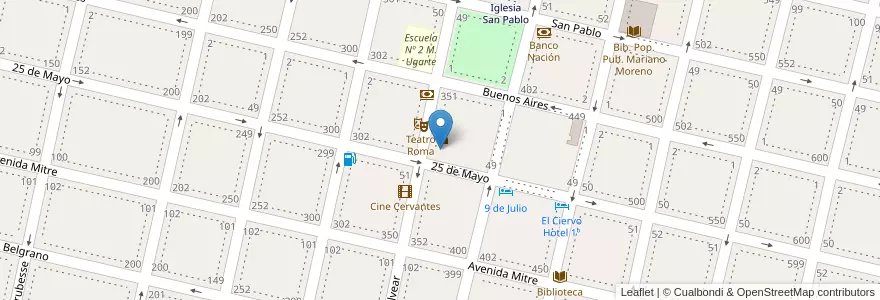 Mapa de ubicacion de Bomberos Voluntarios de Salto en Argentinien, Provinz Buenos Aires, Partido De Salto.