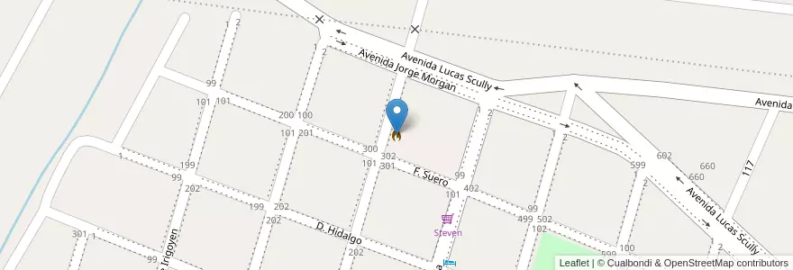 Mapa de ubicacion de Bomberos Voluntarios de San Andres de Giles en Argentinië, Buenos Aires, Partido De San Andrés De Giles.