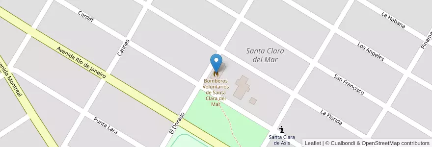 Mapa de ubicacion de Bomberos Voluntarios de Santa Clara del Mar en Argentina, Provincia Di Buenos Aires, Partido De Mar Chiquita, Santa Clara Del Mar.