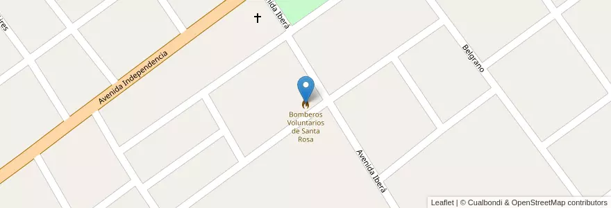 Mapa de ubicacion de Bomberos Voluntarios de Santa Rosa en アルゼンチン, コリエンテス州, Departamento Concepción, Municipio De Santa Rosa.