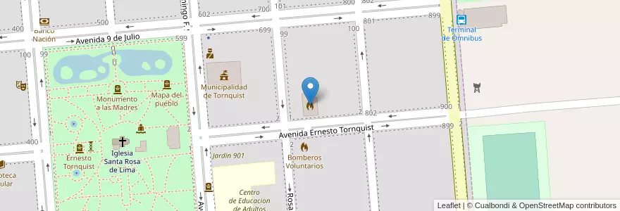 Mapa de ubicacion de Bomberos Voluntarios de Tornquist en Argentinien, Provinz Buenos Aires, Partido De Tornquist, Tornquist.