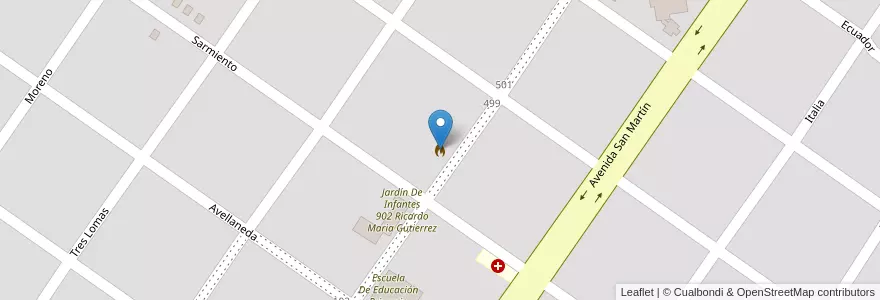 Mapa de ubicacion de Bomberos Voluntarios de Villa Iris en 아르헨티나, 부에노스아이레스주, Partido De Puan, Villa Iris.