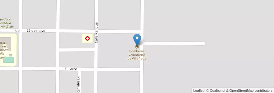 Mapa de ubicacion de Bomberos Voluntarios de Winifreda en Argentina, La Pampa, Departamento Conhelo, Municipio De Winifreda.