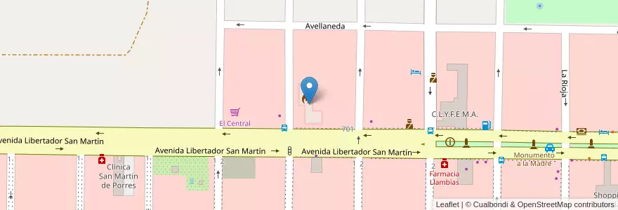 Mapa de ubicacion de Bomberos Voluntarios Mar de Ajo en Аргентина, Буэнос-Айрес, Partido De La Costa, Mar De Ajó.
