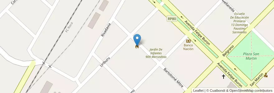 Mapa de ubicacion de Bomberos Voluntarios Maria Ignacia Vela en アルゼンチン, ブエノスアイレス州, Partido De Tandil.