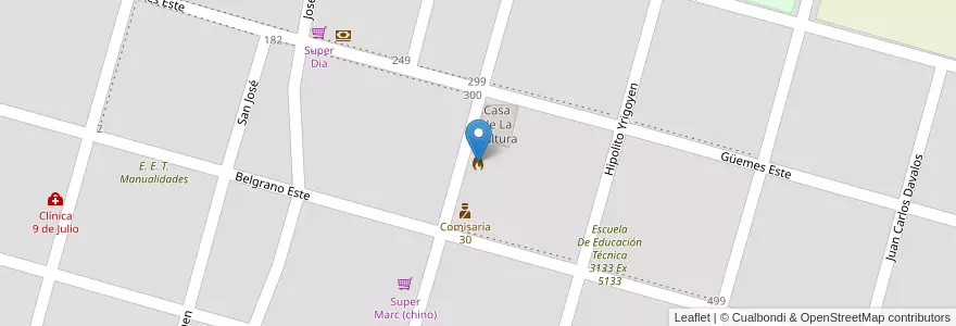 Mapa de ubicacion de Bomberos Voluntarios Posta de Yatasto en Argentinien, Salta, San José De Metán, Municipio De Metán, Metán.