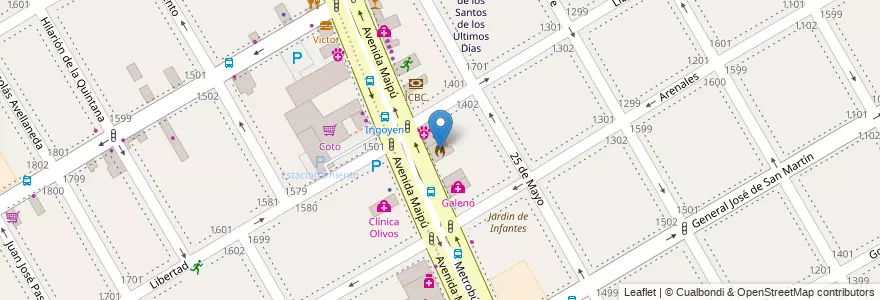 Mapa de ubicacion de Bomberos Voluntarios Vicente Lopez en Arjantin, Buenos Aires, Partido De Vicente López, Vicente López.