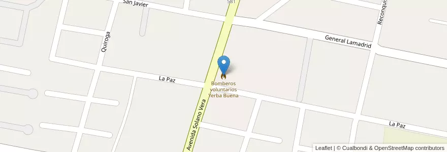 Mapa de ubicacion de Bomberos voluntarios Yerba Buena en Аргентина, Тукуман, Departamento Yerba Buena, Yerba Buena.