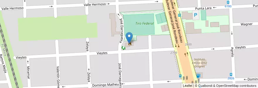 Mapa de ubicacion de Bomberos Zapadores en アルゼンチン, サンタフェ州, Departamento Rosario, Municipio De Rosario, ロサリオ.
