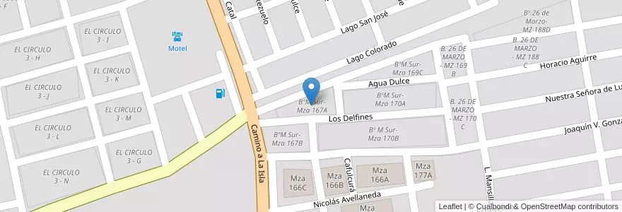 Mapa de ubicacion de BºM.Sur-Mza 167A en Argentina, Salta, Capital, Municipio De Salta, Salta.