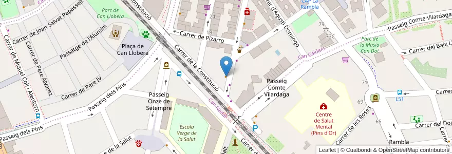 Mapa de ubicacion de Bona Cuina en Spanien, Katalonien, Barcelona, Baix Llobregat, Sant Feliu De Llobregat.