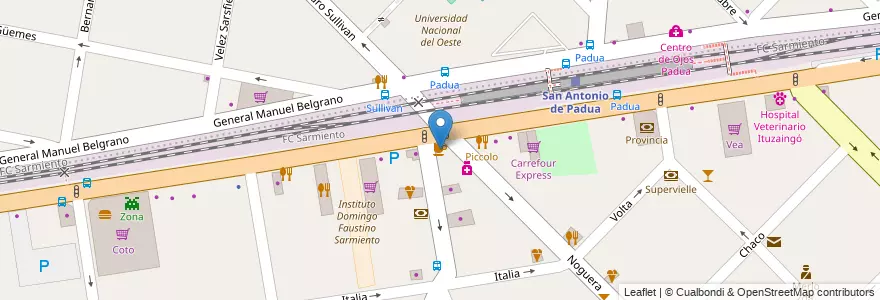 Mapa de ubicacion de Bonafide en Argentinië, Buenos Aires, Partido De Merlo, San Antonio De Padua.